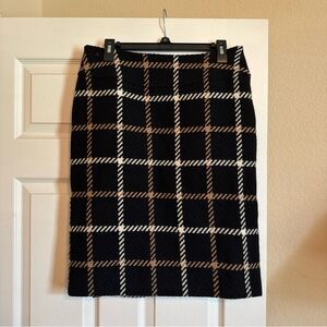 Dolce & Gabbana Black and White Plaid Skirt
